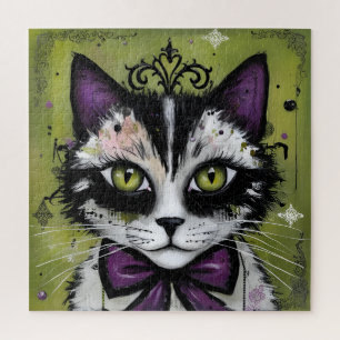 Goth Cat Jigsaw Puzzle