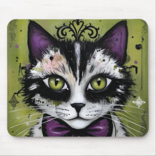 Goth Cat Mouse Pad