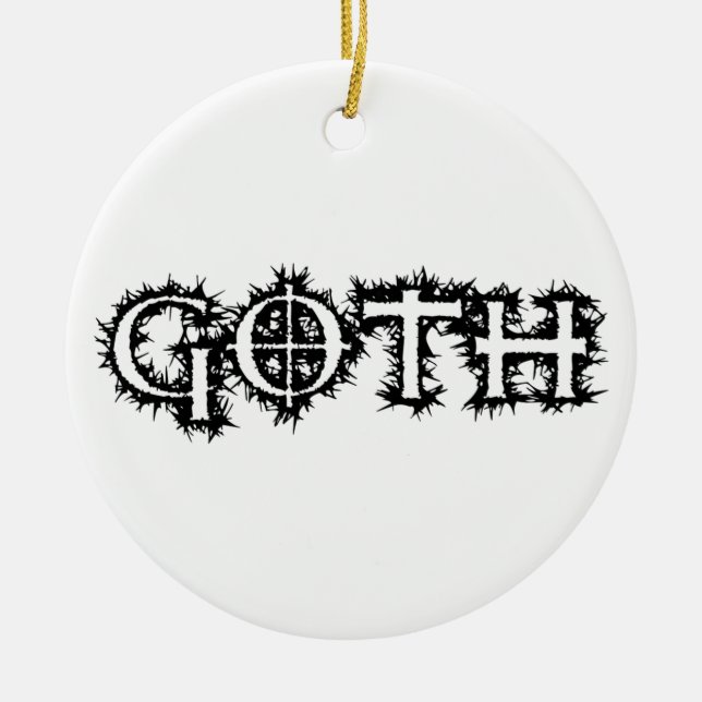 Goth Ceramic Ornament (Front)