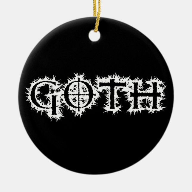 Goth Ceramic Ornament (Front)