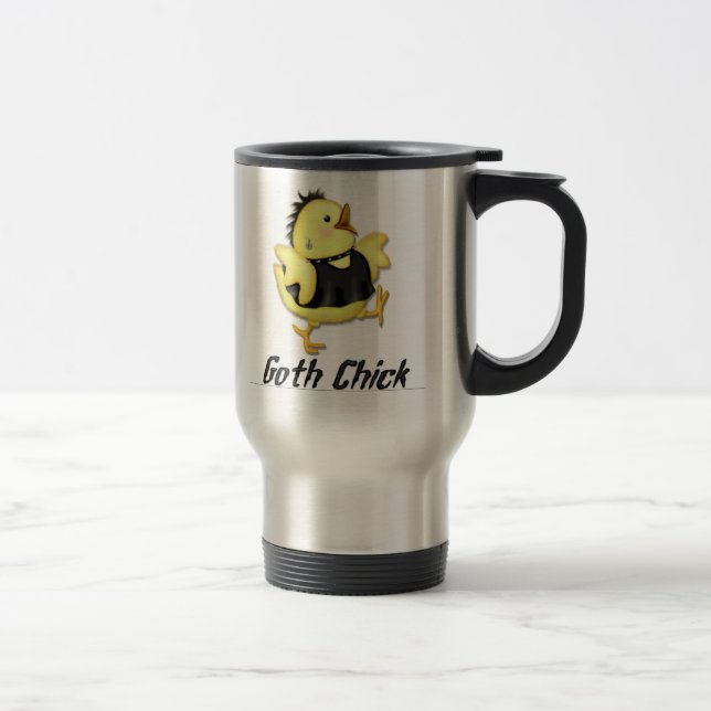 Goth Chick Travel Mug (Right)