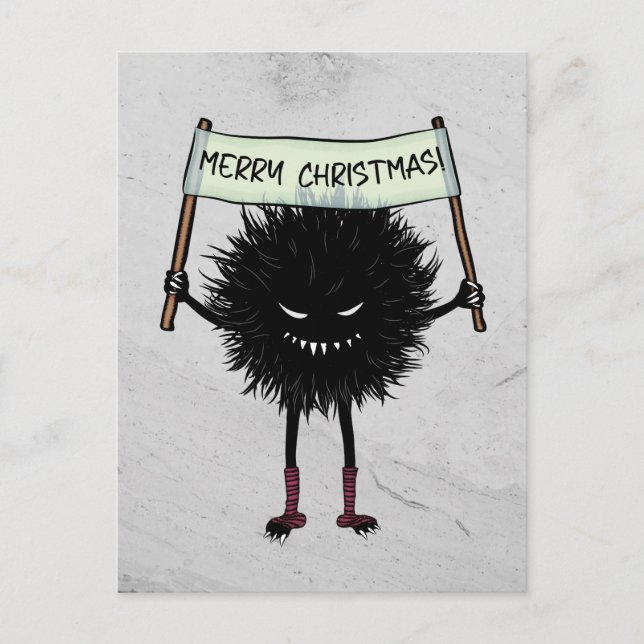 Goth Christmas Character Evil Bug Postcard (Front)