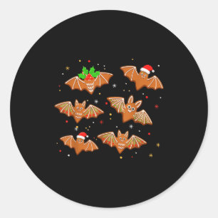 Goth Christmas Shirt For Kids, Soky Cute Bat Ginge Classic Round Sticker