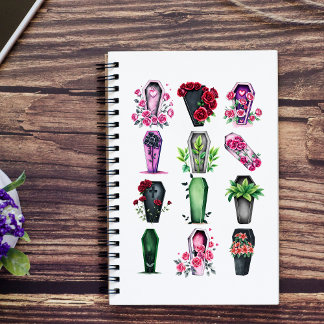 Goth Coffin notebook funeral director gift