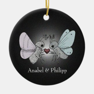 Goth Couple First Christmas Together Cute Moth