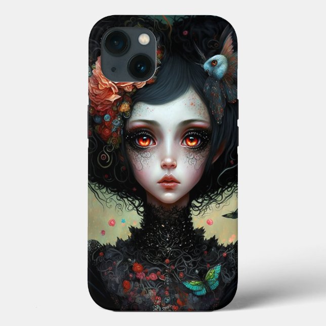 Goth Creepy Cute Girl Gothic Case-Mate iPhone Case (Back)