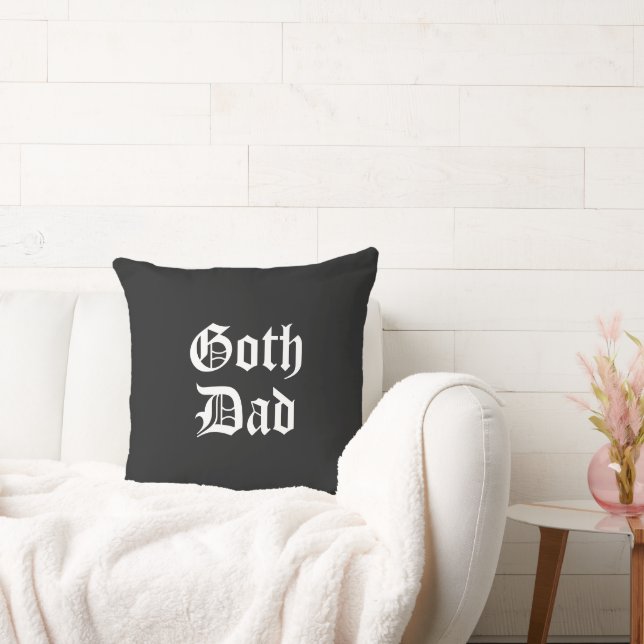 Goth Dad  Throw Pillow (Couch)