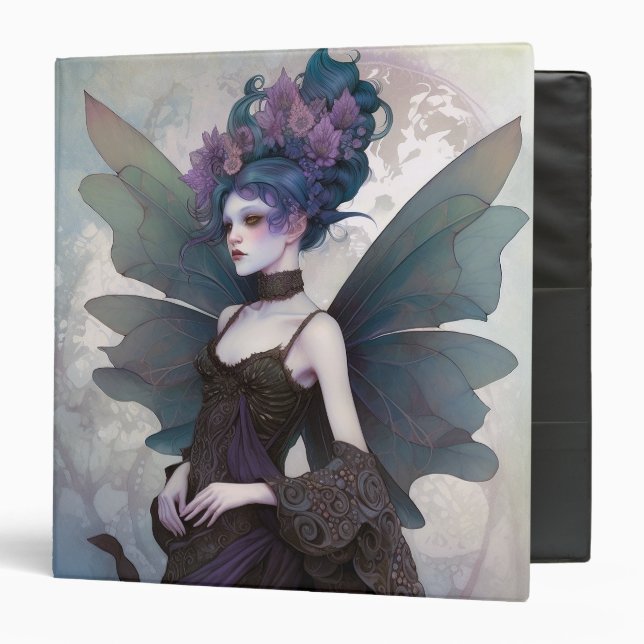 Goth Dark Fairy Girl Fantasy Art Binder (Front/Inside)
