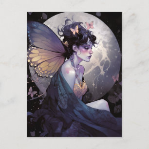 Goth Dark Fairy Girl Fantasy Art Postcard