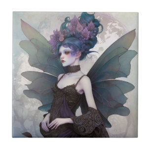 Goth Dark Fairy Girl Fantasy Art Tile