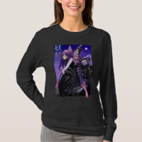 Goth Dark Fairy Sugar Skull Fairy Classic Biker Wo
