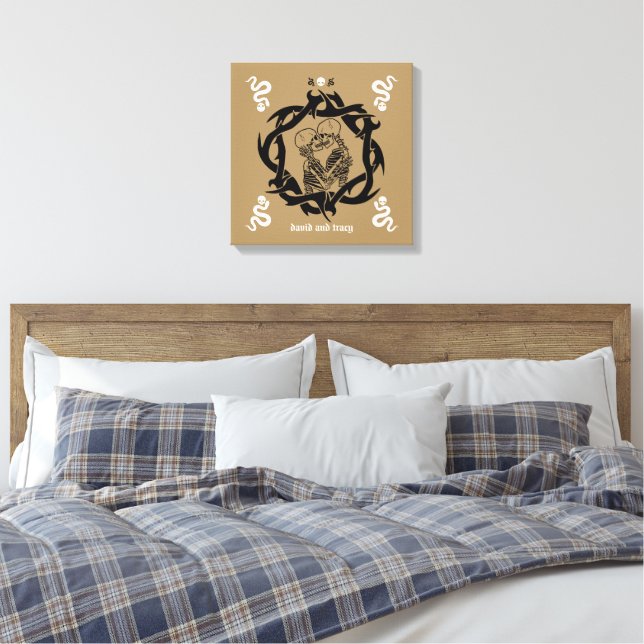 Goth Dark Romantic Lovers Gift Canvas Print (Insitu(Bedroom))