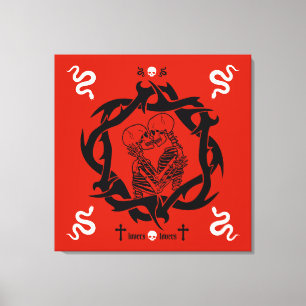 Goth Dark Romantic Lovers Gift Canvas Print