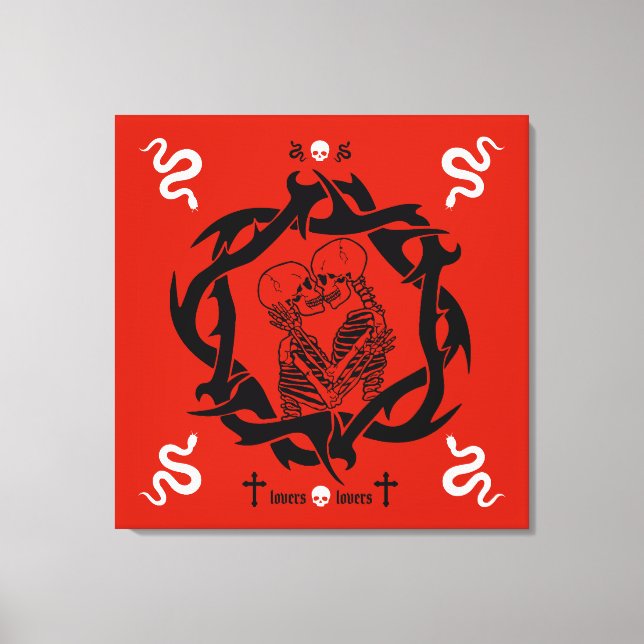 Goth Dark Romantic Lovers Gift Canvas Print (Front)