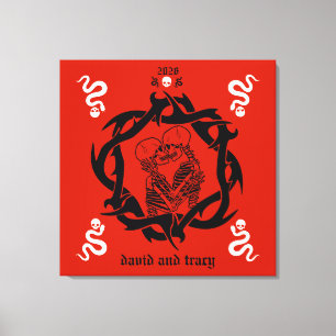 Goth Dark Romantic Lovers Gift Canvas Print