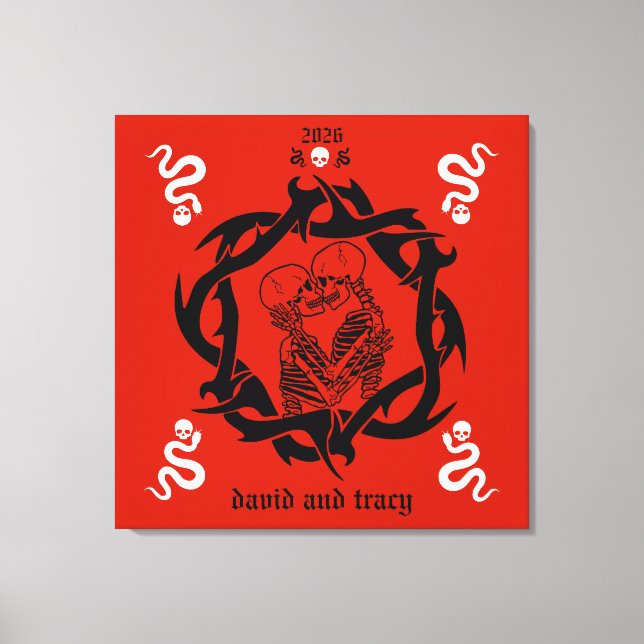 Goth Dark Romantic Lovers Gift Canvas Print (Front)