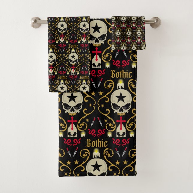 Goth Day 22 May     Bath Towel Set (Insitu)
