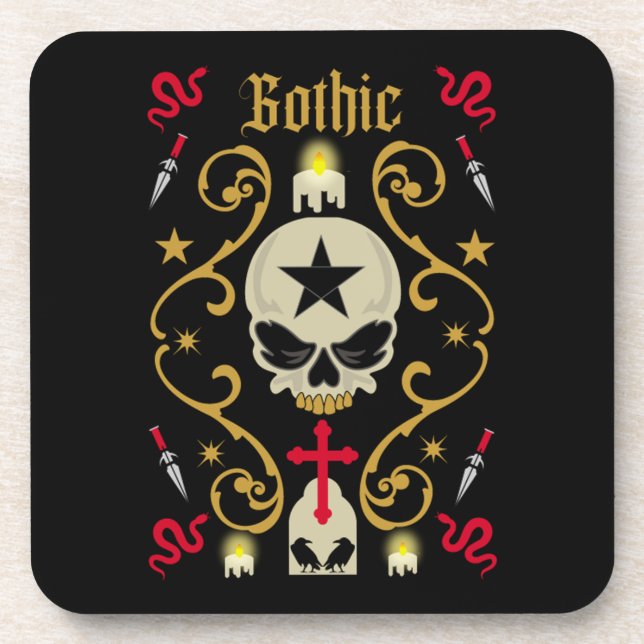 Goth Day And Gothic Art  Coaster (Front)