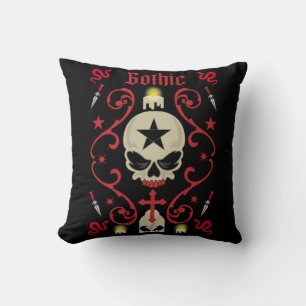 Goth Day Gothic Art Throw Pillow