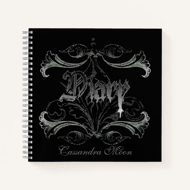 Goth Diary Personalized Notebook (Front)