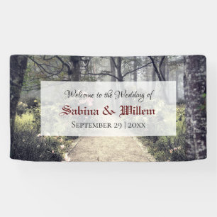 Goth Eerie Garden Path Welcome Wedding Banner