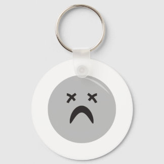 goth emo face keychain