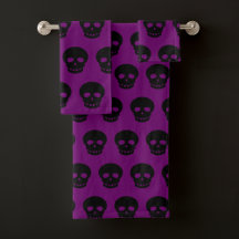 Goth esthétique violet Motif crâne noir