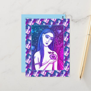 GOTH EVE, DARK SIDE OF EDEN, APPLE & SERPENT POSTCARD
