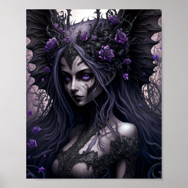 Goth Fairy Dark Fantasy Art Poster (Front)