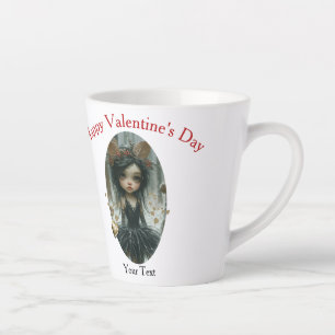 Goth Fairy Mug with Gold Heart Locket Cup