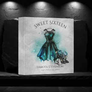 Goth Fashion   Teal Dress with High Heels Album Binder