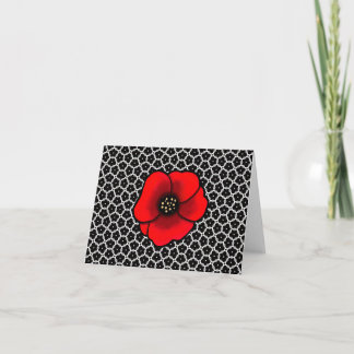 Goth Garden Poppy Blank Note Card