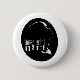 Goth Girl Aesthetic Material Girl Dead Ghost Girl 2 Inch Round Button
