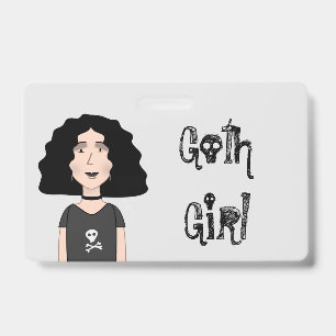 Goth girl badge