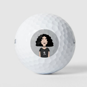 Goth girl golf balls