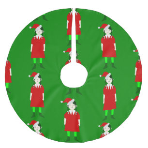 goth girl gothic christmas creepy brushed polyester tree skirt