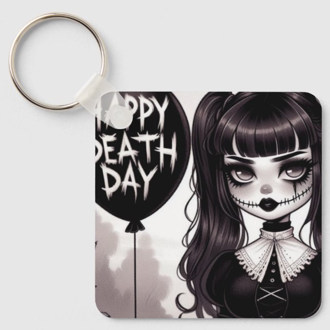 Goth Girl  Keychain (Front)