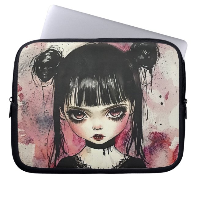 Goth Girl  Laptop Sleeve (Front)