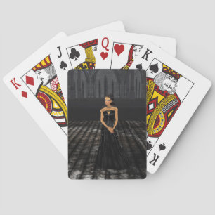 Goth Girl Playing Cards
