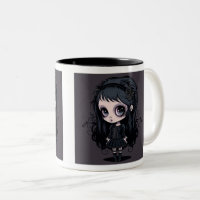 Goth Girl Two-Tone Mug, 11 oz 