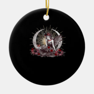 Goth Girl Whimsigoth Classic Ceramic Ornament