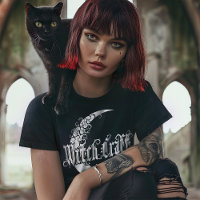 Goth Girls Witchcraft Crescent Moon Gothic Lunar
