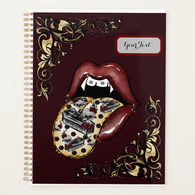 Goth Glam Vamp Lip Planner (Front)