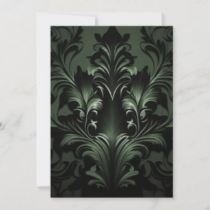 Goth Gothic Design Black & Green Holiday Card