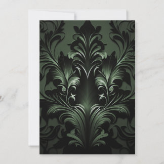Goth Gothic Design Black & Green Holiday Card