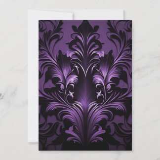Goth Gothic Design Black & Purple Holiday Card