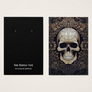 Goth Gothic Skull Earring Display Card