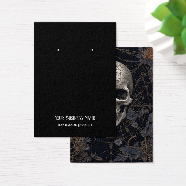 Goth Gothic Skull Spiderweb Elevage Carte d'affich (Bureau)