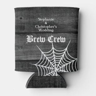 Goth Halloween Wedding Brew Crew Can Cooler
