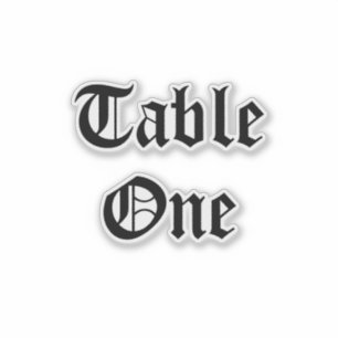 Goth Halloween Wedding Table Numbler